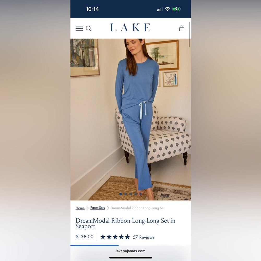 Lake Women’s Blue Pajama Set